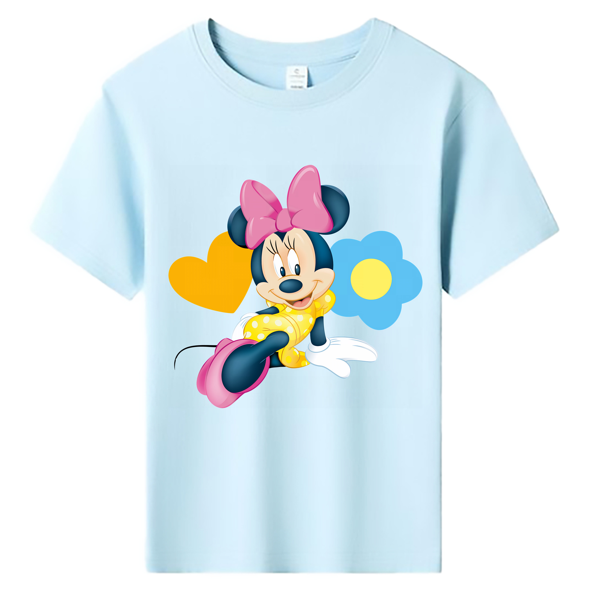（画像用） ミッキーマウス Mickey Mouse 綿100％キッズTシャツ（フロントプリント）